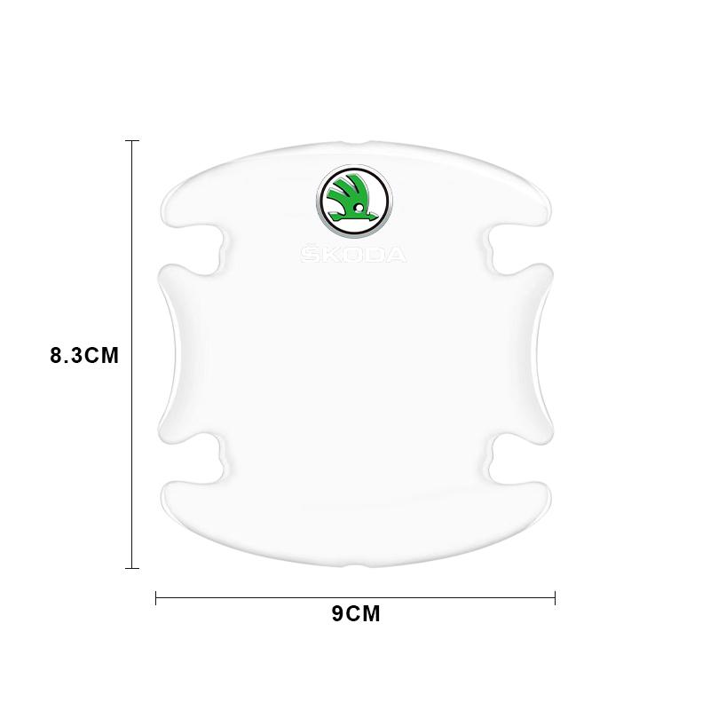4 Stück Transparenter Autotür-Antikollisionsschutz Stoßstangenleiste Aufkleber Für Skoda Octavia MK2 MK3 2 3 A7 Fabia Karoq Kodiaq Superb Rapid Kamiq