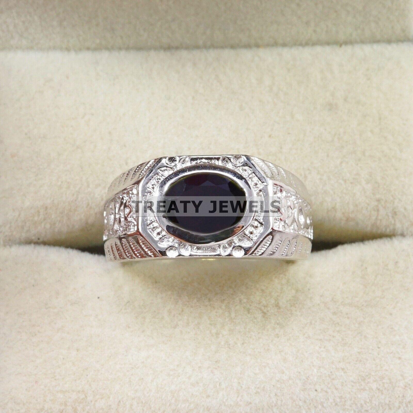 

Black Onyx Oval Cut Gemstone With 925 Sterling Silver Ring For Men s #A835 JL375666944399 4-16 US срібний