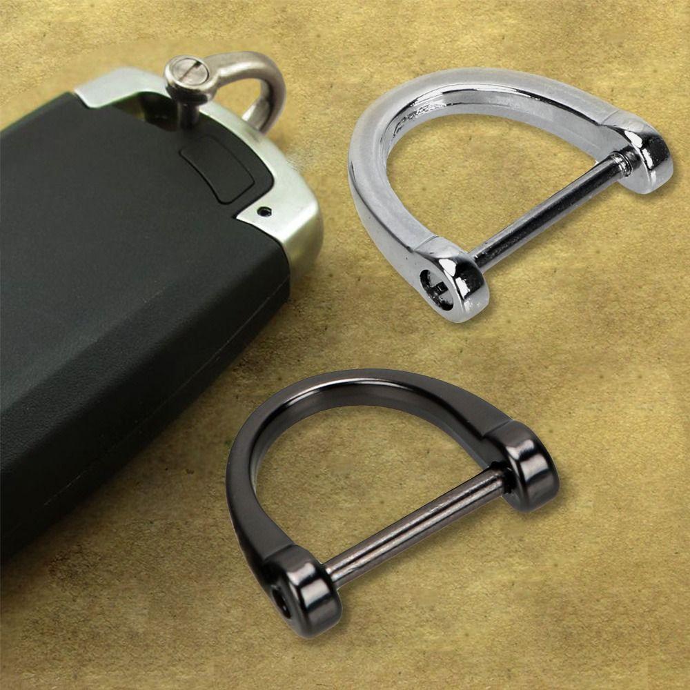 Car-Styling Interior Accessories Bag Repair Buttons D Shape Keyring D Shape Key Chain Car Keychain