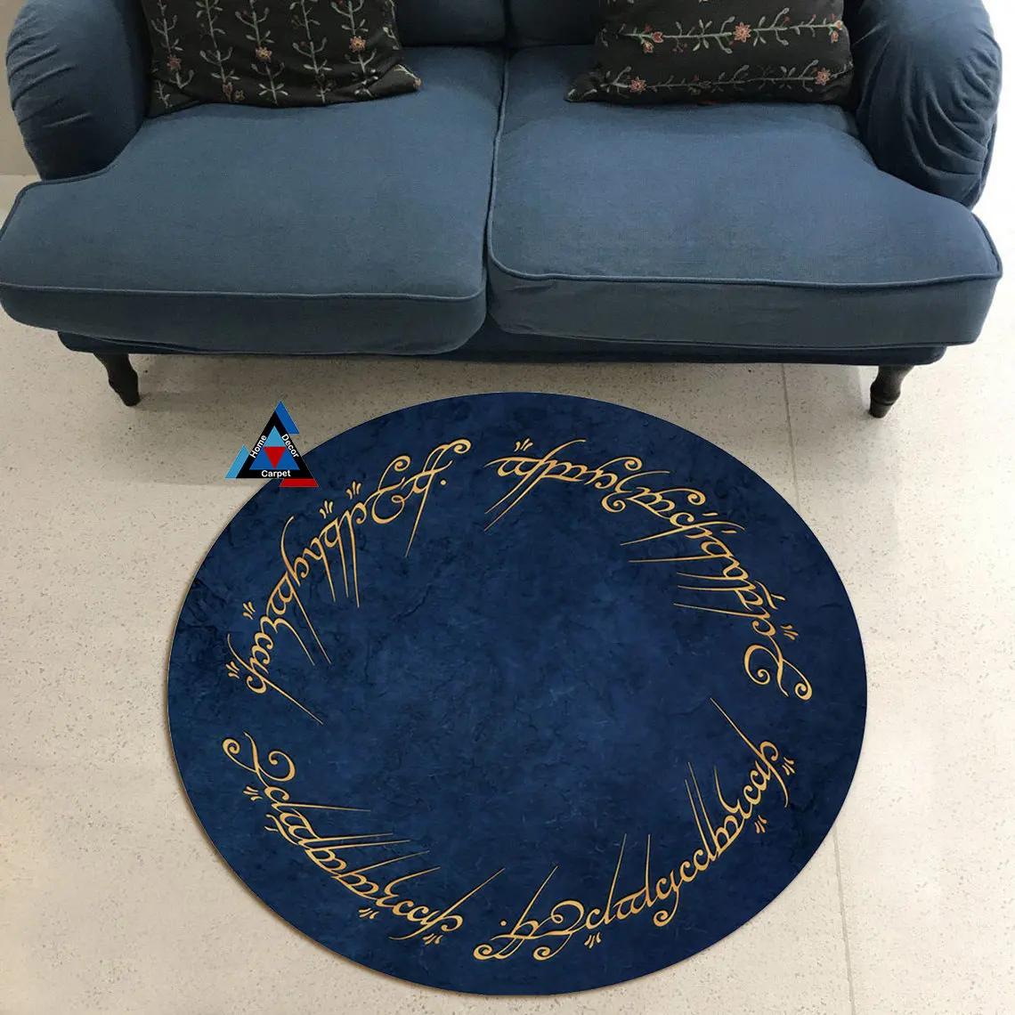 

3D Interstellar Stargate Print Round Carpet Living Room Bedroom Flannel Anti-Slip Rug,Children s Room Yoga Room Decorative Mat Diameter 60cm