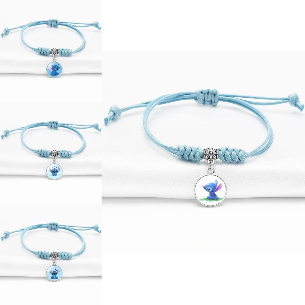 Trendy Blue Stitch Bracelet With Adjustable Length For Men And Women