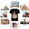 Warm Parent-Child Meal Time Printed Casual Top Pure cotton T-shirt