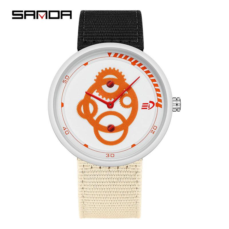 SANDA Waterproof Quartz Wristwatch - Simple, Lightweight, Versatile, Korean-Style for Students, Men, Women, and Children.