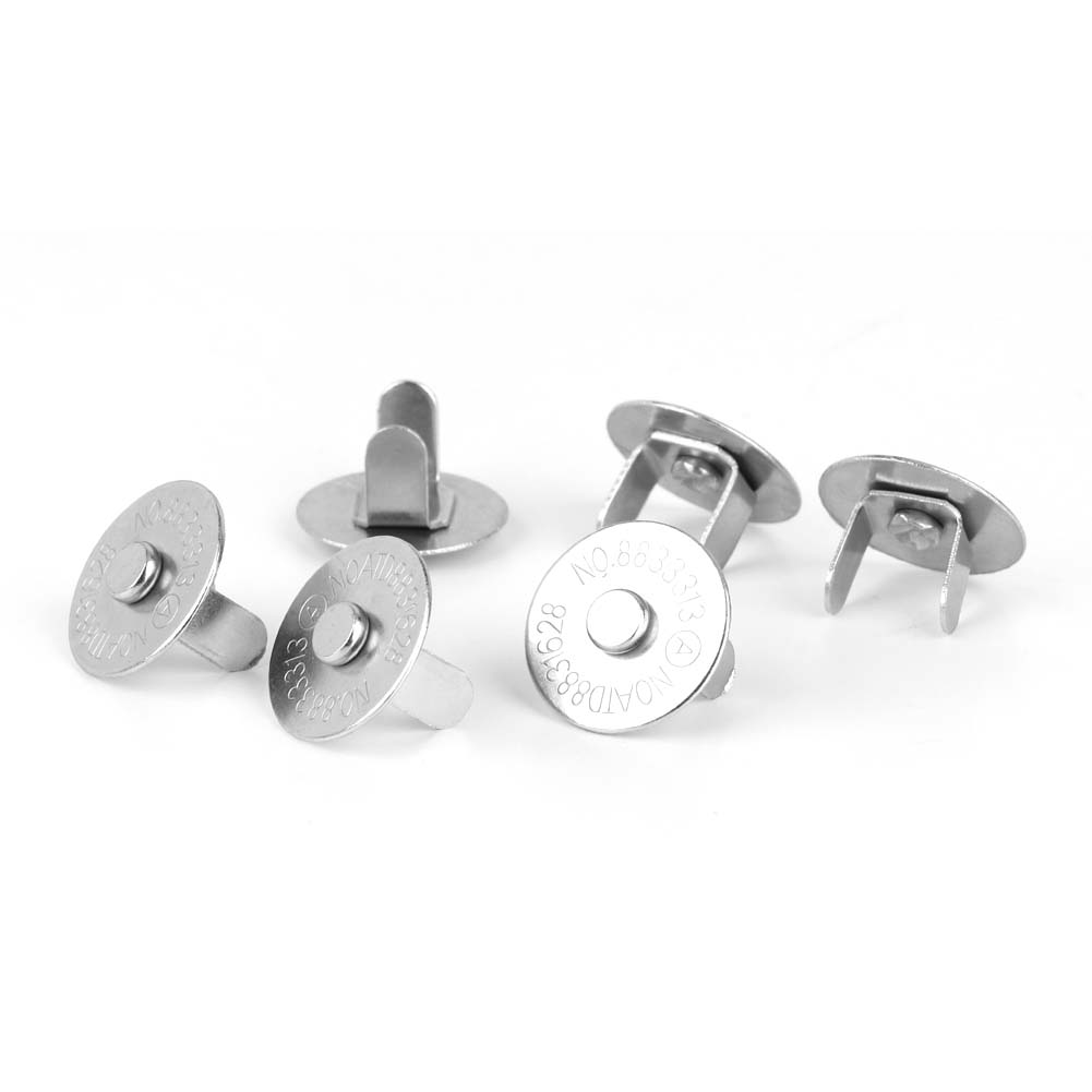 50Pcs Metal Magnetic Snaps Fastener Round Button Buckle Clothes Accessories(bright White)