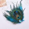 Elegant Peacock Feathery Hair Clip Vintage Inspired Peacock Feathered Hairpin Stylish Hairpin for Bridal Attire