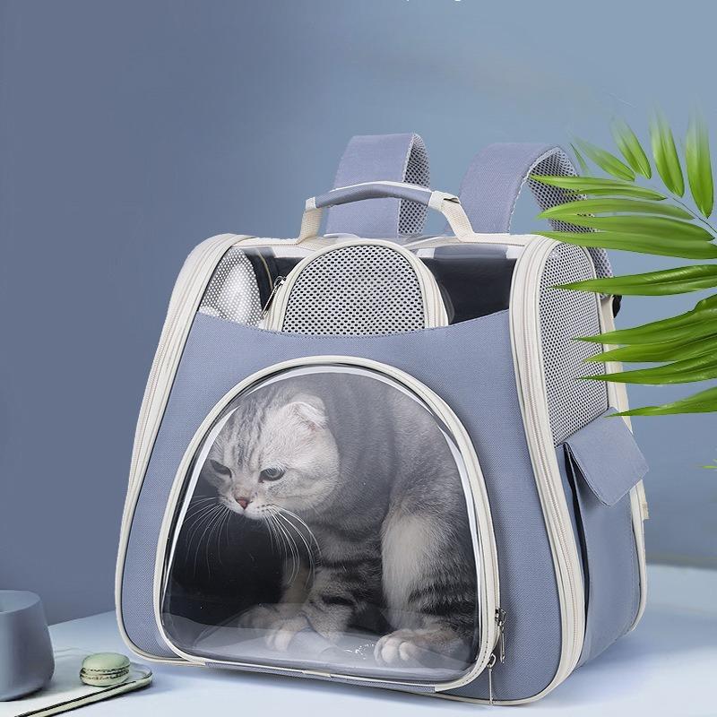 Cat Backpack Going Out School Bag Double Shoulder Pet Bag Cat Travel Dog Cat Products Transparent Large Capacity Portable Cat Bag