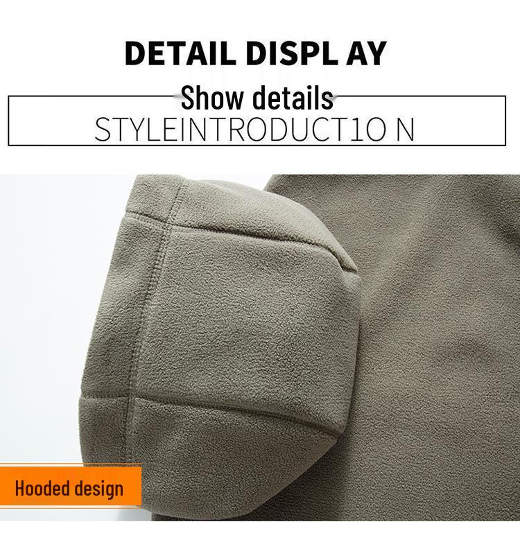 Men's and Women's Embroidered Warm Hooded Winter Fleece Jacket 8918 - Popular Internet Celebrity Style