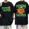 Streetwear Casual Rapper Feid Ferxxo Print T Shirt Men's Hip Hop Fashion T-Shirts Vintage Oversized Cotton Tshirt Top Tees