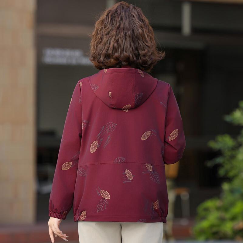 Yalu Women's Elderly Autumn Hooded Jacket