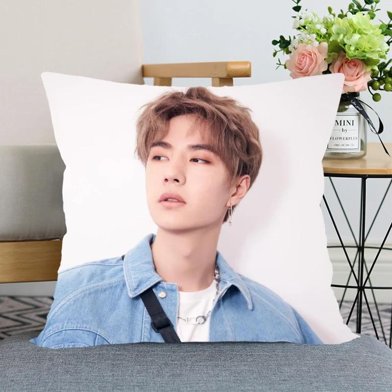 Wang Yibo Pillow Case Chen Qingling For Home Decorative Pillows Cover Square Zippered Satin Fabric Pillowcases 45X45Cm