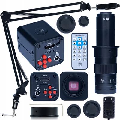 Rosfix Zestaw Kamera Mikroskopowa Norma Black PRO KMNBP-HDMI – 1080P | Obiektyw 180X | Regulowany Wysięgnik 50mm