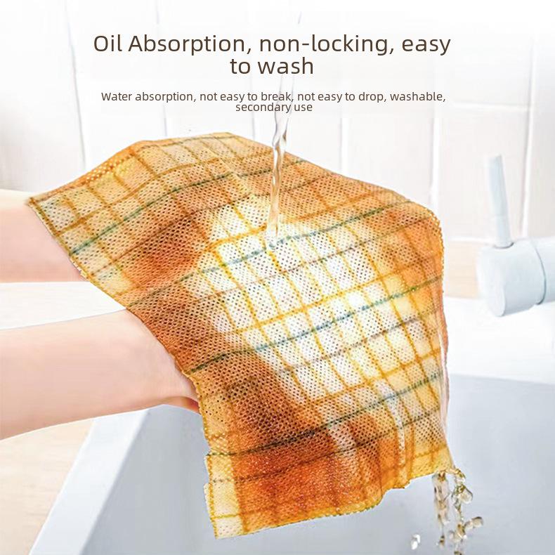 Kakama Roll-Type Checkered Disposable Kitchen Cleaning Cloth