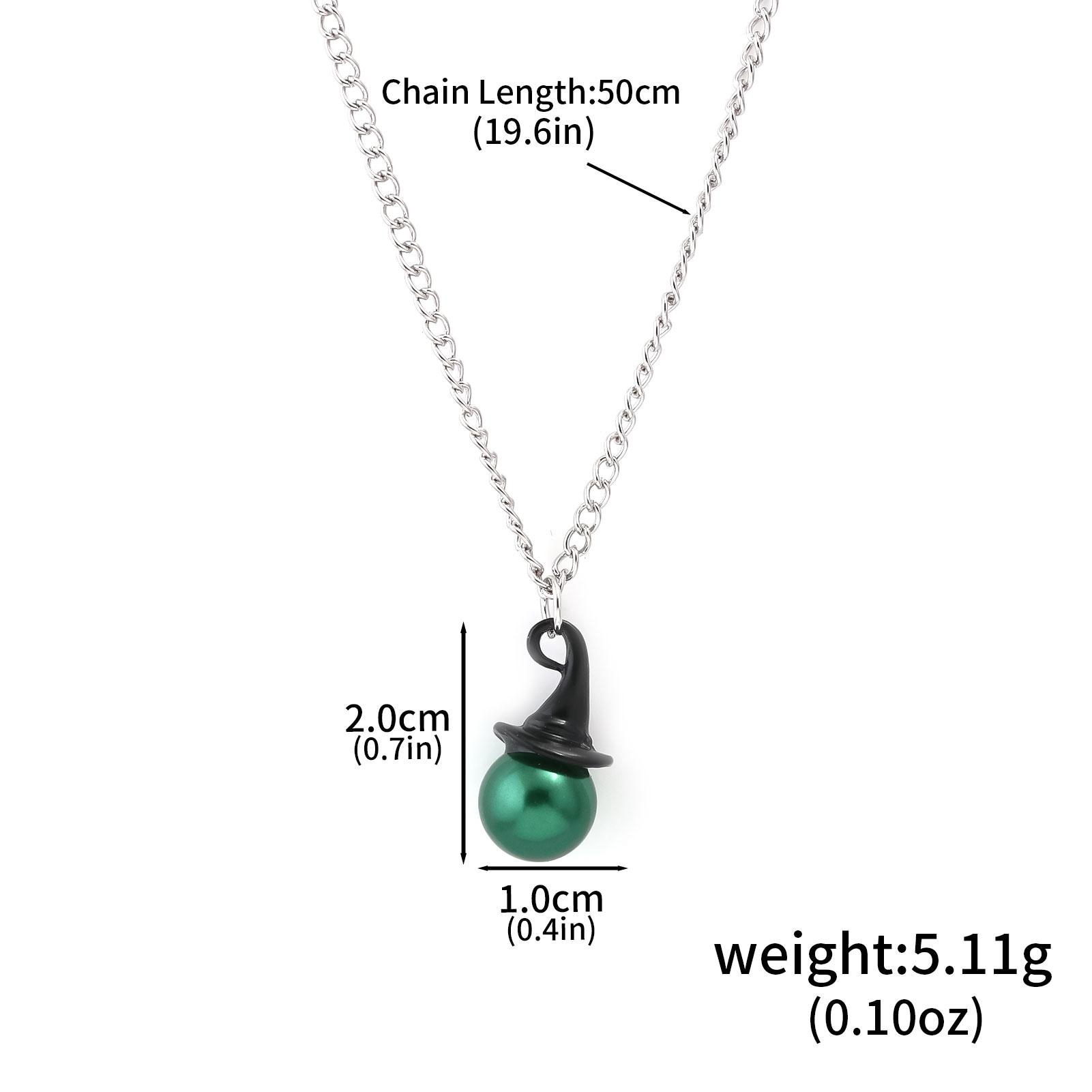 2Pcs/set Movie Halloween Magic Witch Earring for Women Crown Witch Hat Pendant Necklace Jewelry Cosplay Props Accessories