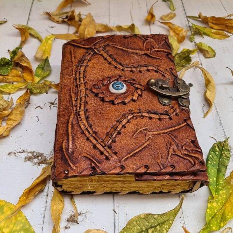 Hocus Pocus Book of Spells Book of Shadows Leather Journal Blank Book, Wiccan Pagan, Winifred Sanderson, Hocus Pocus Gifts, Gift for Him Her