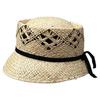Retro Raffia Hand-Woven Straw Hat Children'S Summer Breathable Top Hat Hollow Pattern Shows Small Face