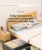 2pcs Extra Large Under-Bed Storage Boxes, Thick Dustproof Moisture-Resistant Organizer with Clear Lid, Space-Saving for Storage