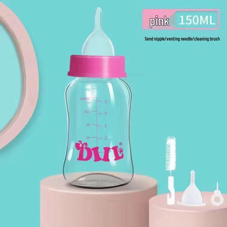 Set hrănire nou-născut: Biberon cu tetină moale pentru pisoi și căței