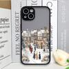 Ins Cartoon Christmas Style Phone Case for IPhone 17 Pro Max 16 165 14 13 12 11 Pro Max XR XS X 7 8 14Plus Streetscape Art Cover