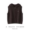 Women's Versatile Knit Hooded Vest Cardigan for Autumn/Winter