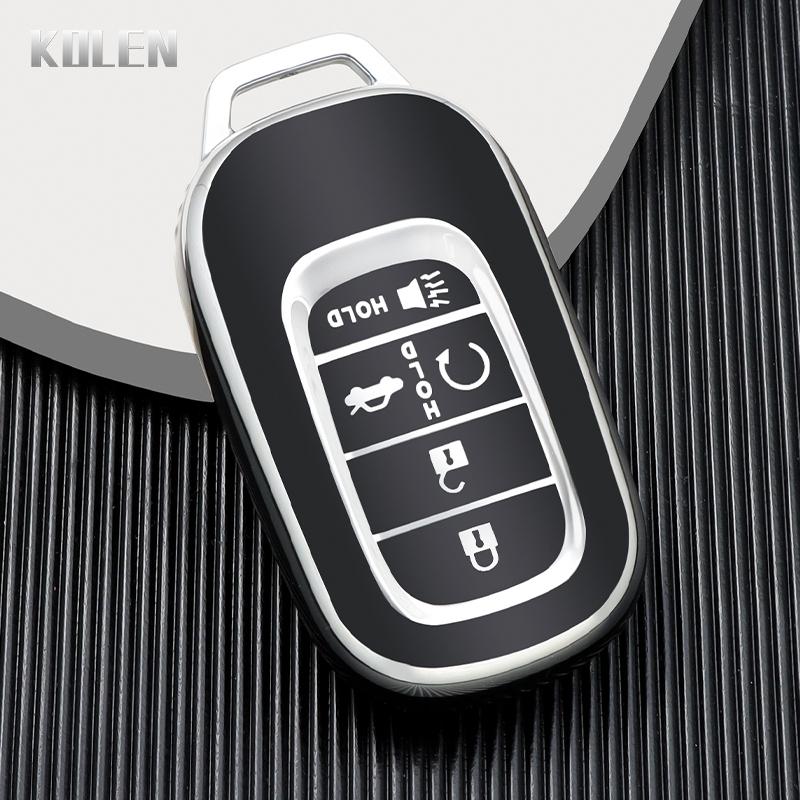 

Fashion Tpu Car Remote Key Case Cover Shell Fob Holder For Honda Accord Civic Pilot Freed 5 Button Key Protect Accessories