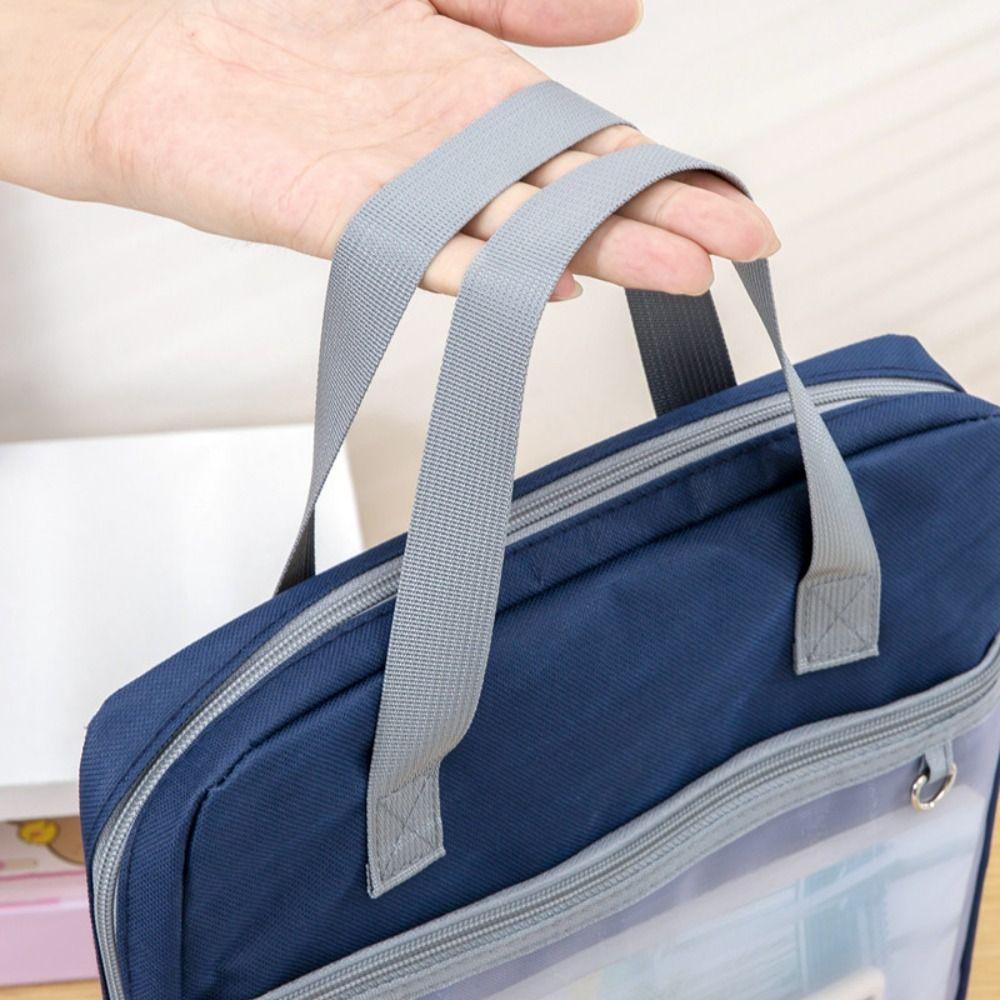 Multifunctional File Bag Oxford cloth Data Storage Bag New Document Bag  School Office Supplies