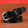 Genuine Leather Womens Belt Fashion Pin Buckle For Casual Office Wear