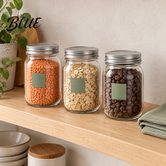 Weithals-Einmachgläser zum Einkochen Glasbehälter mit luftdichtem Deckel Wiederverwendbar Klar Behälter für hausgemachte Marmelade Einfache Reinigung Lagerung Lebensmittel und Fermentation