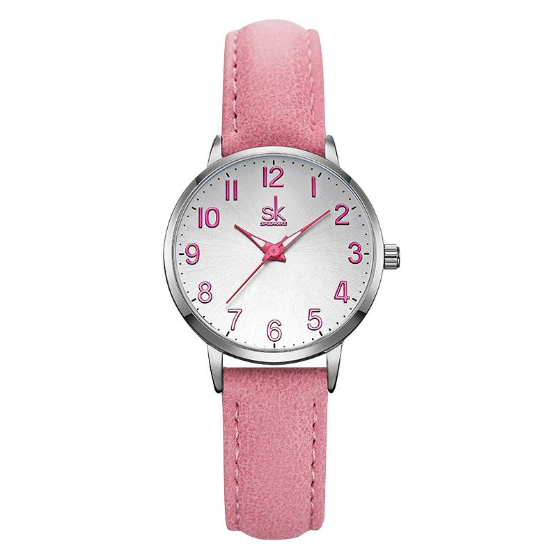 Watch Female Student Belt Exam Watch Mute Watch Time Waterproof Quartz Watch Ladies Watch 9005
