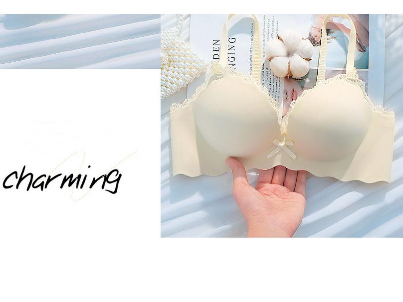 Women's Seamless Underwear Set: Small Chest Enhancement No Underwire Bra & Panty