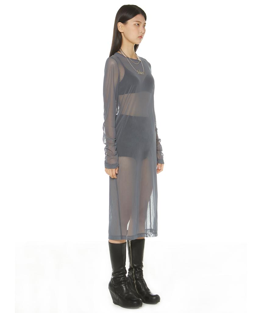 Suki Sheared Dress (Black Sesame)