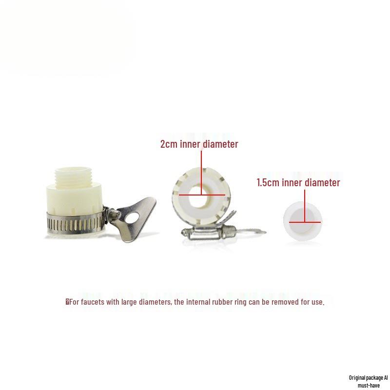 Universal 4-Point Water Hose Connector for Washing Machines, Faucets, and Car Wash Guns