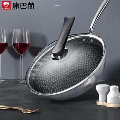 KOBACH 304 Stainless Steel Honeycomb Wok