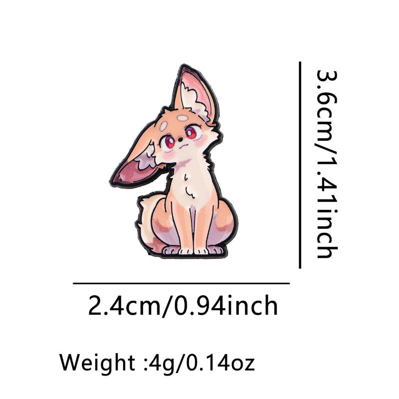 Brose Smălțuite Drăguțe Vulpe Broșă Metalică Rucsac Pălărie Geantă Guler Insigne Rever Colecție Bijuterii Cadou