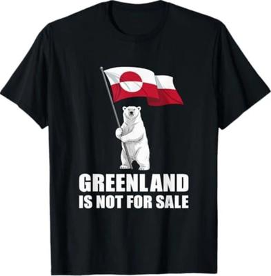 Groenlandia Non in Vendita Bandiera della Groenlandia Orso Groenlandesi Maglietta