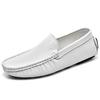 Men's Large Hand-Stitched Leather Driving Loafers