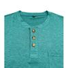 2024 Summer Men's Henley Short Sleeve T-shirt - European & American Style Crew Neck