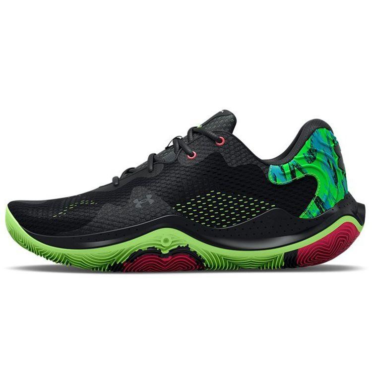 Under Armour Men s Spawn 5 Basketball Shoes Black Green Red 3025345-002 42.5