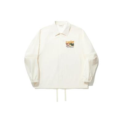 Li Ning X League Of Legends Collaboration Printed Letter Single-Breasted Lapel Cardigan Jacket Unisex Jacket Off-White AFDU915-2