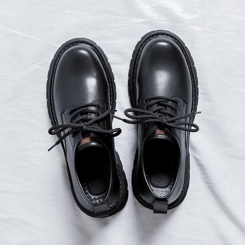 British Style Fashionable Work Shoes Men's Genuine Leather Shoes Thick Soles Wear-resistant Men's Oxford Shoes Elevated Design