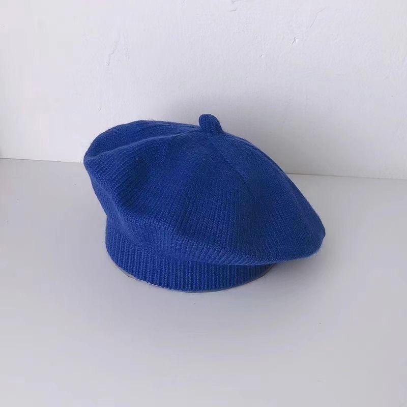 Baby Hat Spring and Autumn Baby Girl Beret Infant Wool Hat Autumn and Winter Children's Painter Hat Knitted Hat