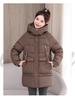 Women's Autumn and Winter Coat Solid Color Hooded Large Pocket Mid-length Loose Thickened Windproof Women's Jacket 5 Colors