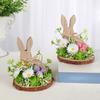Easter Eggs Rabbit Decorations Wood Plastic Indoor Outdoo Family Activity Supplies Desktop Ornament