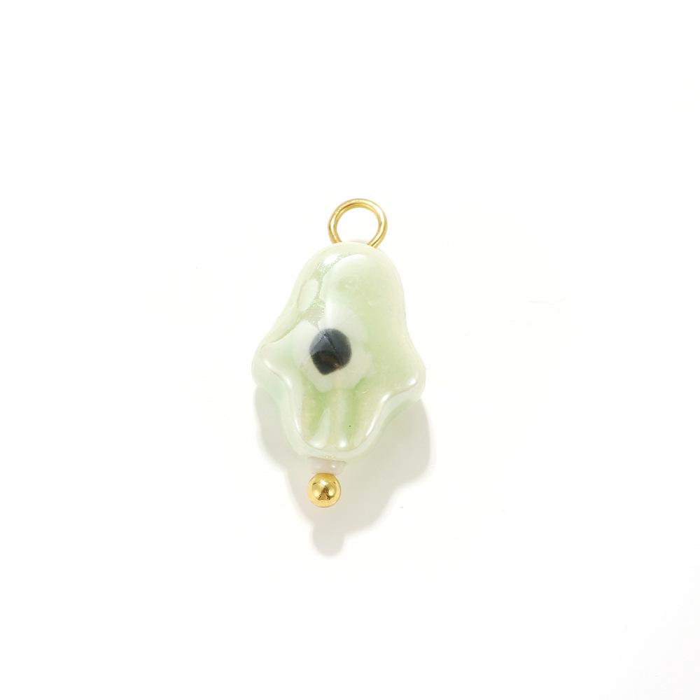 Colorful Ceramic Palm Eye Heart Snowman DIY Jewelry Accessories