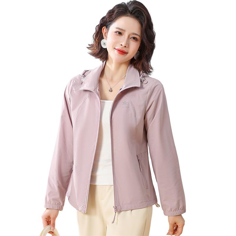 2026 Spring Fashion Sun Protection Jacket for Middle-Aged & Elderly Women - Lightweight, Stylish Summer Wear