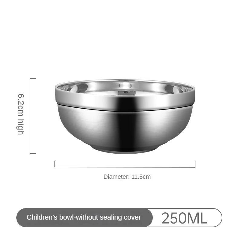 

HANYANG Платиновая чаша из нержавеющей стали 304. Металлическая чаша с разными спецификациями и крышкой. Столовые приборы. Двухслойная теплоизоляция. Чаша со сварными краями.