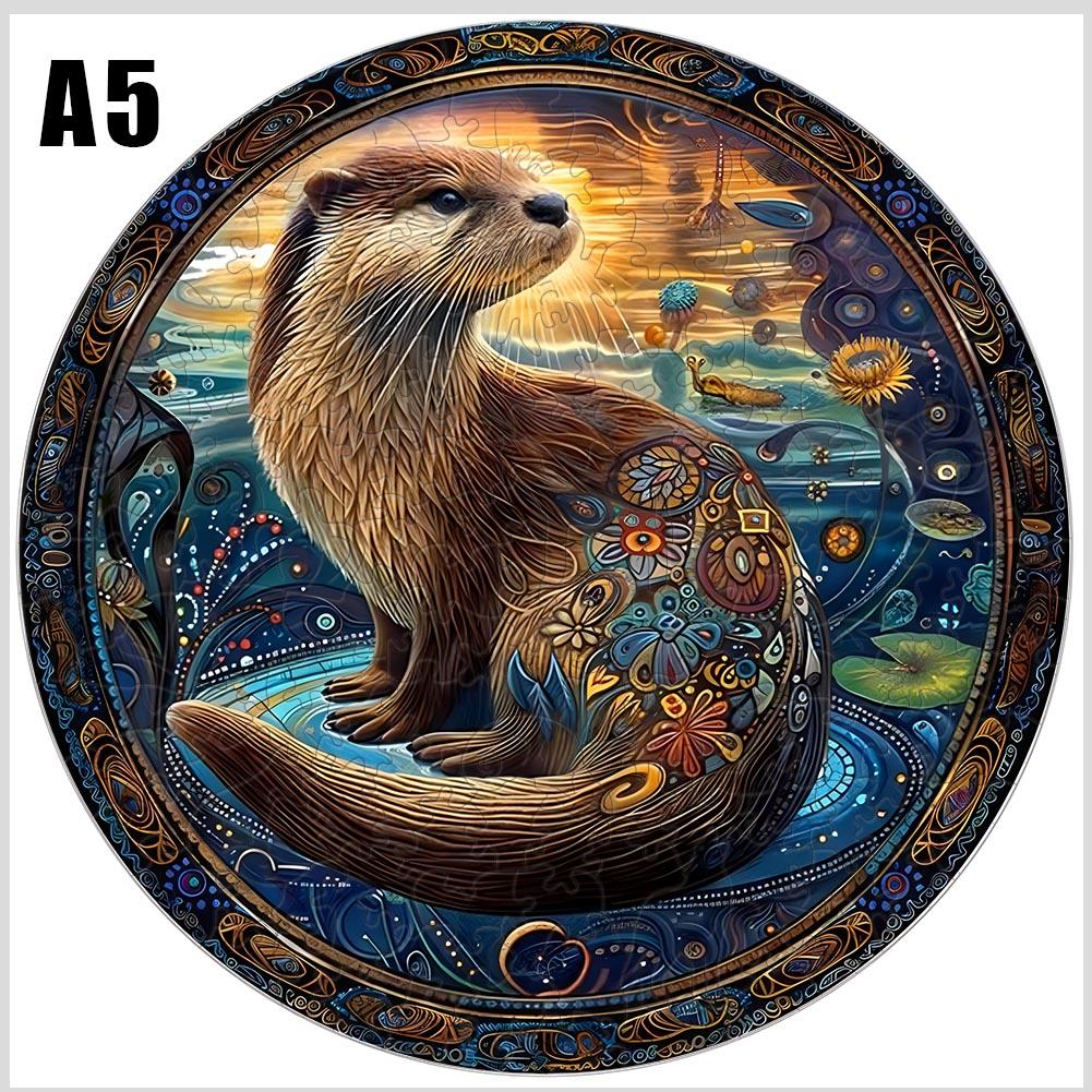 Non-Toxic Animal Cat Jigsaw Puzzles For Kids Wooden Puzzle Memory Game To Play In Family 3D Wood Puzzle Montessori Toy