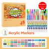 12-120 Colors Acrylic Paint Markers Pens For Fabric Rock Painting Markers Paint Pen Ceramic Glass Canvas DIY Art Making Supplies