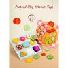 Kids Wooden Kitchen Toy Pretends Play Cutting Pizza Game Simulation Make Cookies Dessert Food Creative Education Toys Girls Gift