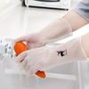Translucent Off-White Waterproof Dishwashing Gloves - Household Cleaning and Kitchen Use