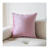 Demetex Cushion Cover 45x45cm Velvet Throw Pillow Square Pink Pillowcase for Couch Sofa Home Decor Set of 1 (18x18 Inch) Blush Pink